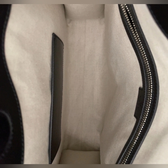 SALE! Authentic Gucci GG Black Embossed Leather Briefcase Tote W Dust Bag UNISEX - Picture 7 of 15